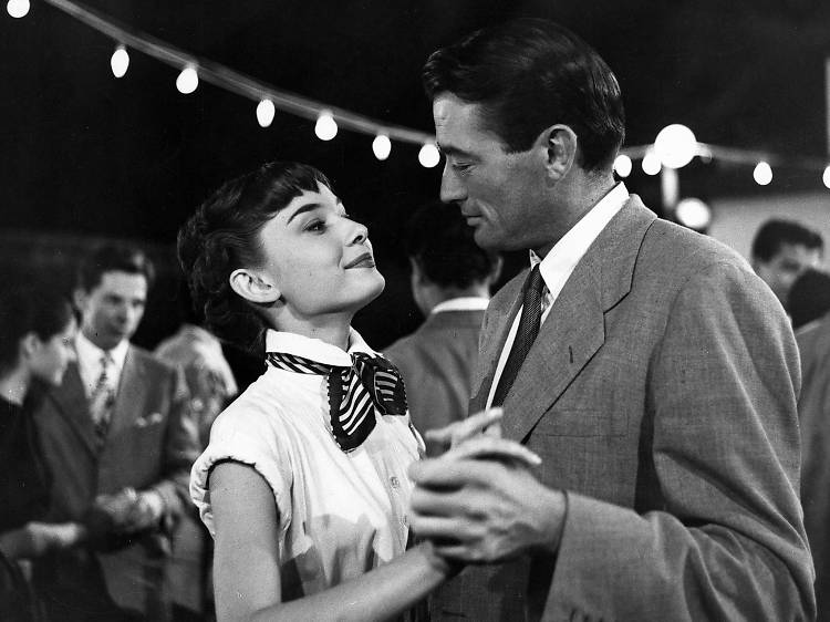 Hepburn and Peck in 1953 Hollywood classic Roman Holiday