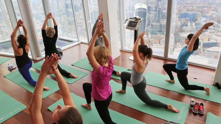 Sky-high yoga class with Yogasphere at The View from The Shard