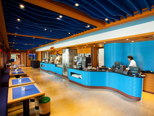 Blue Lagoon Blue buffet area