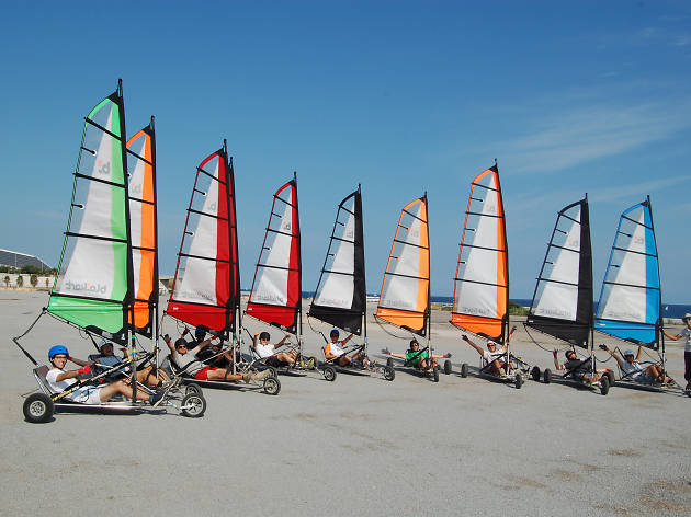 Land sailing a Barcelona Land sailing a Barcelona
