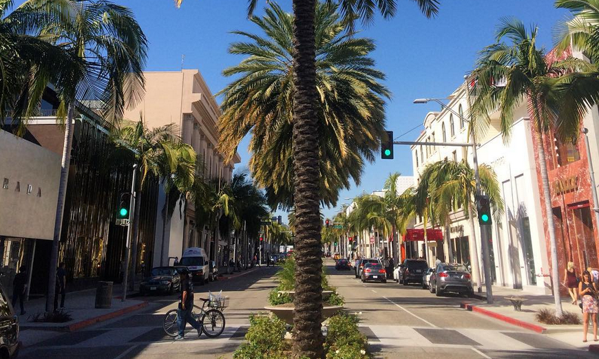 Rodeo Drive Shopping Center in Beverly Hills Editorial Stock Image