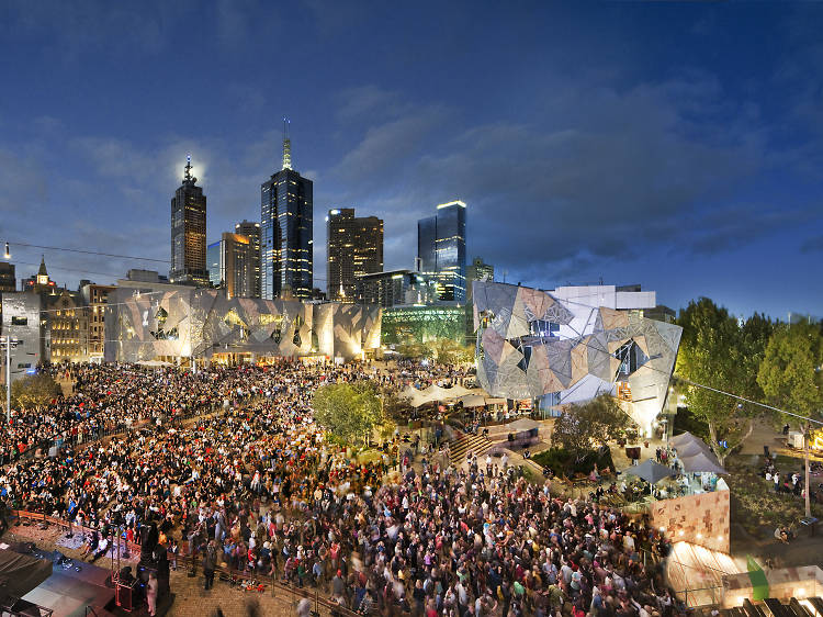 Fed Square on Australia Day