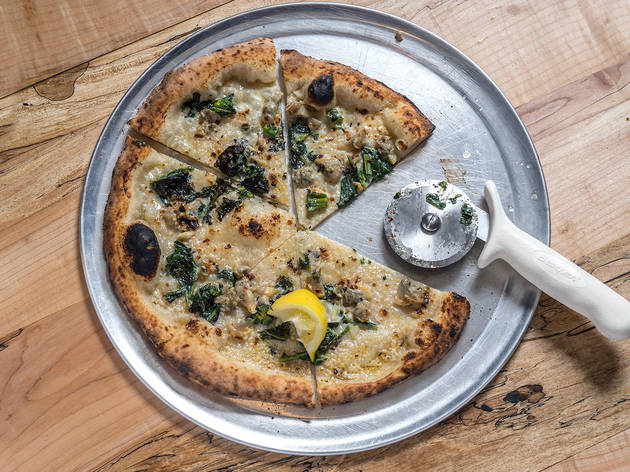 Littleneck clam pizza at Pasquale Jones 100 best dishes and drinks in NYC 2016