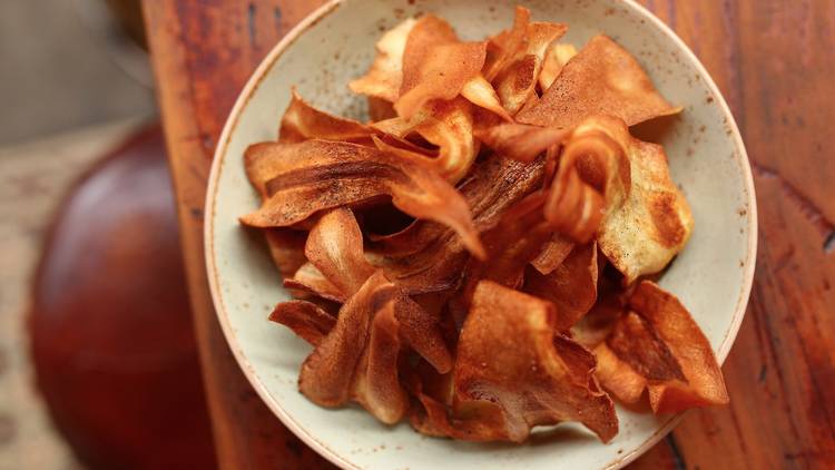 Sweet potato crisps at Stomping Ground