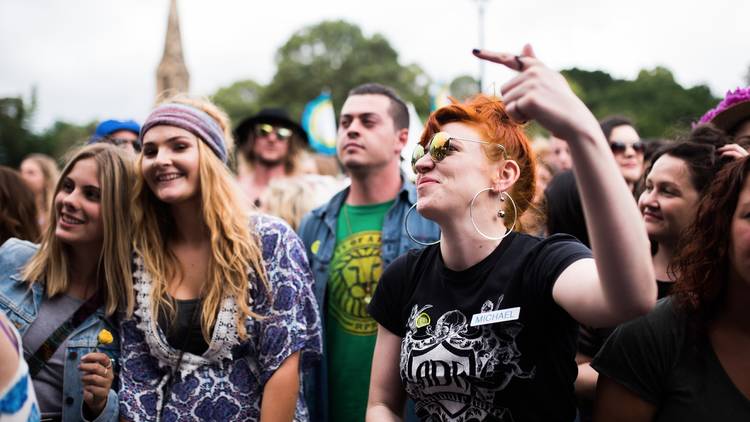 Crowd at Newtown Festival