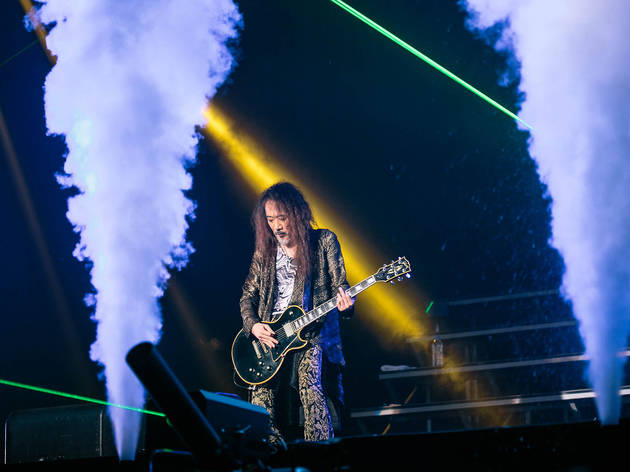 See photos of Yoshiki jamming with Gene Simmons at Japan's giant music festival See photos of Yoshiki jamming with Gene Simmons at Japan's giant