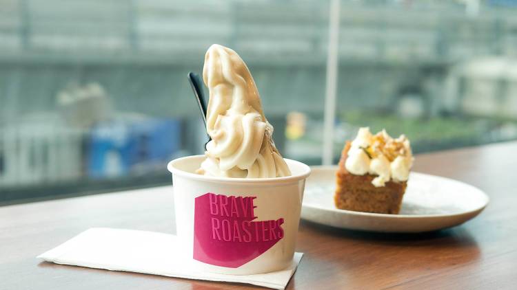 Latte Soft Serve at Brave Roasters