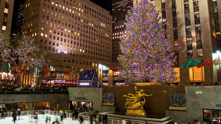 79-foot Christmas tree arrives in New York City's Rockefeller Center : NPR