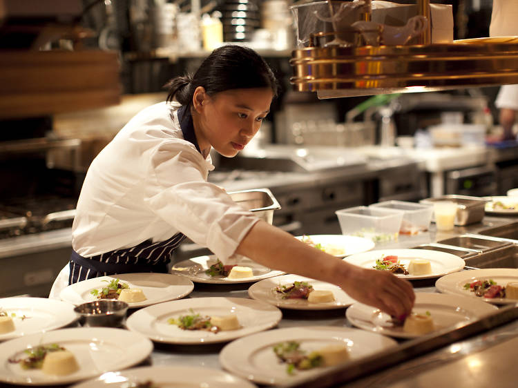 A chef competes at the Time Out Taste Test in Sydney.