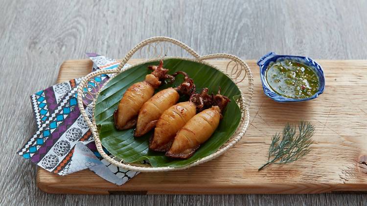 Lay Lao Aree Isan Food squid