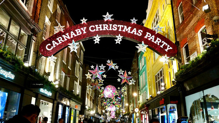 The Carnaby Street Christmas lights are being switched on tonight