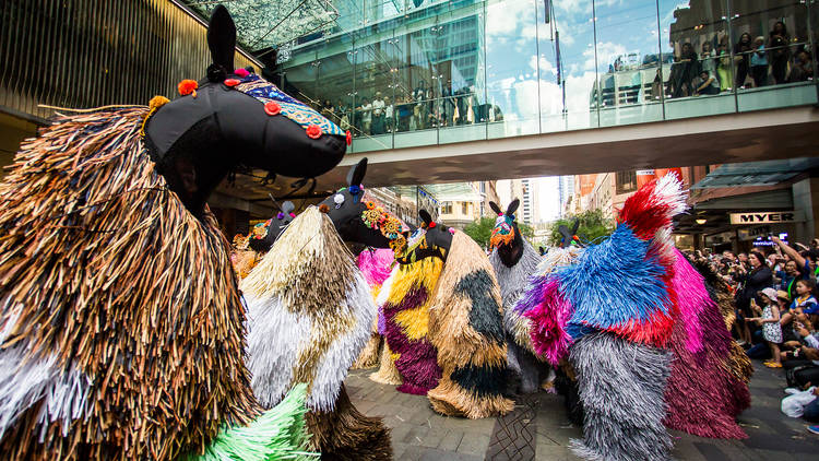 Nick Cave 2016 HEARD•SYD performance still 01 Pitt Street Mall Nov 10 2016 courtesy City of Sydney photographer credit Anna Kucera