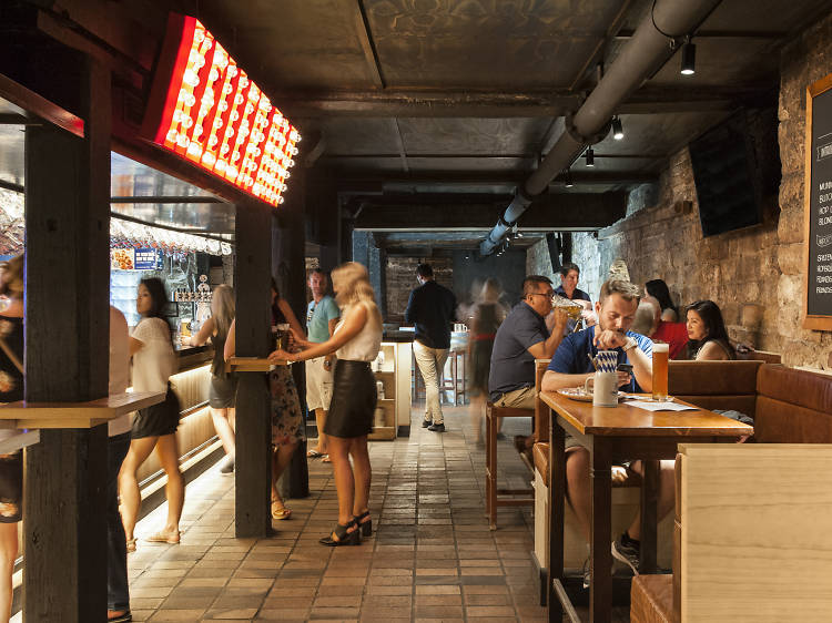 People enjoying the Bavarian Beer Cafe in Sydney