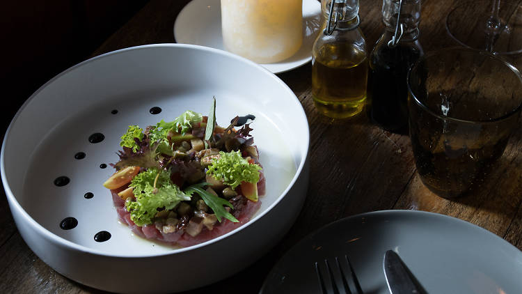 yellowfin tartare at La Casa Nostra