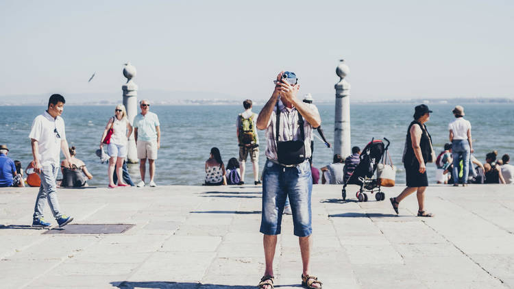 Turista na ribeira das naus