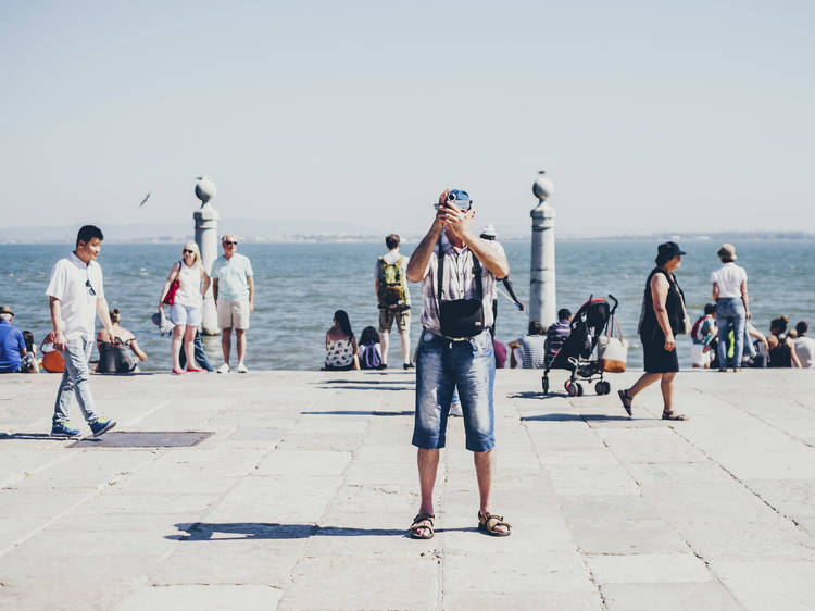 Turista na ribeira das naus