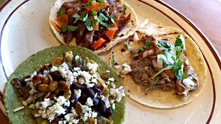 Lamb neck taco at Los Chingones in Denver, CO