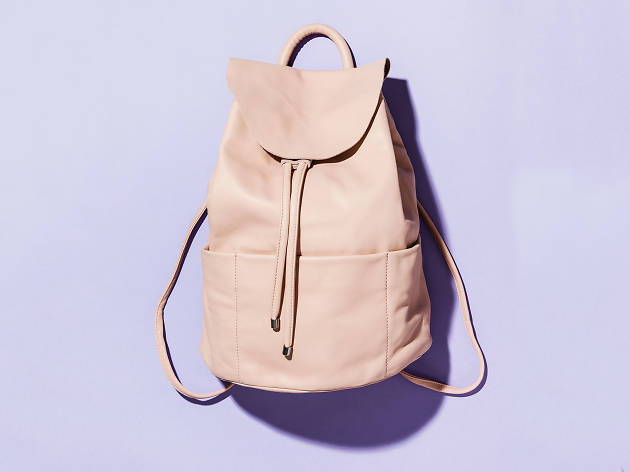 Unstructured leather backpack by COS Unstructured leather backpack by COS