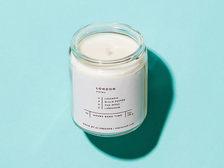 London scented candle by 42 Pressed