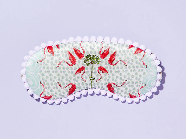 Pom-pom trim mask by Jessica Russell Flint Pom-pom trim mask by Jessica Russell Flint
