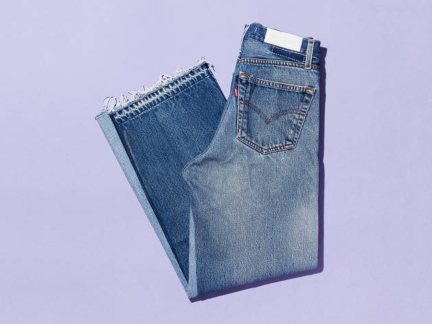 Panelled cropped jeans by Re/Done Panelled cropped jeans by Re/Done
