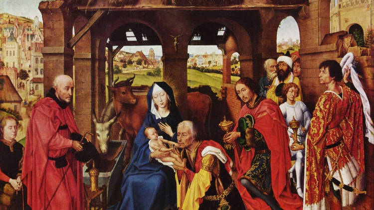 a adoração de magi de  rogier van der weyden