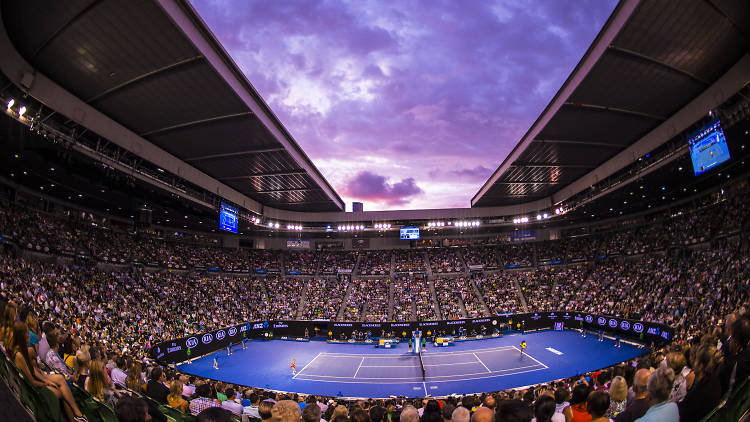 Angelique Kerber of Germany takes on Serena Williams of the United States on day thirteen of the Australian Open in Melbourne, Australia on Saturday, January 30, 2016.(Ben Solomon/Tennis Australia)