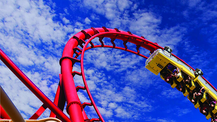 For a big-city thrill: NYNY Roller Coaster & Blackjack 