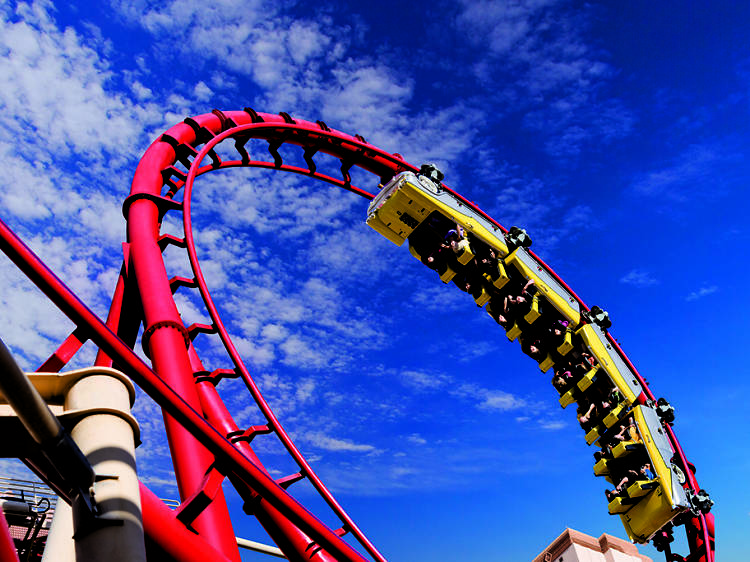 For a big-city thrill: NYNY Roller Coaster & Blackjack 