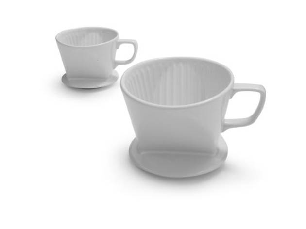 Sur La Table White Stoneware Coffee Cone Sur La Table White Stoneware Coffee Cone