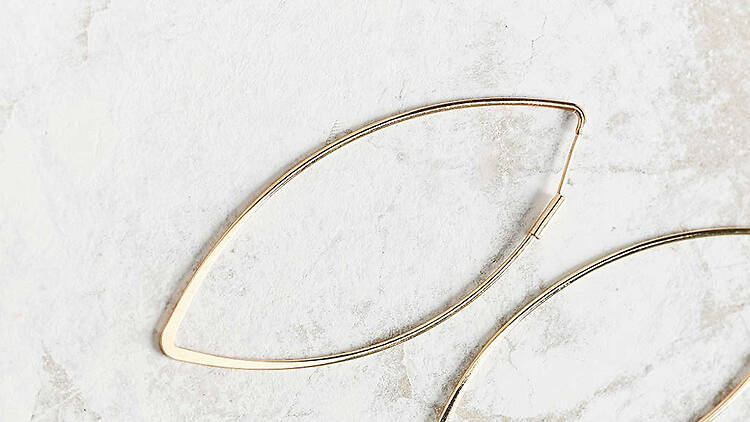 Urban Outfitters Delicate Geo Hoop Earrings 