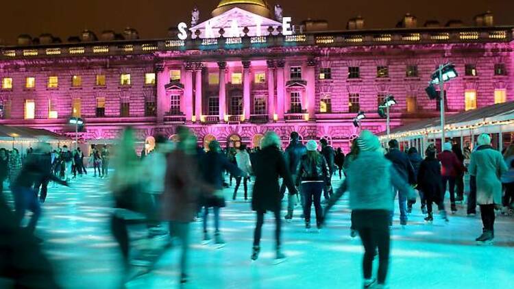 Ice skating at Somerset House