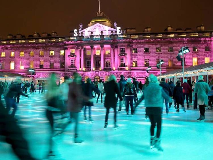 Ice skating at Somerset House