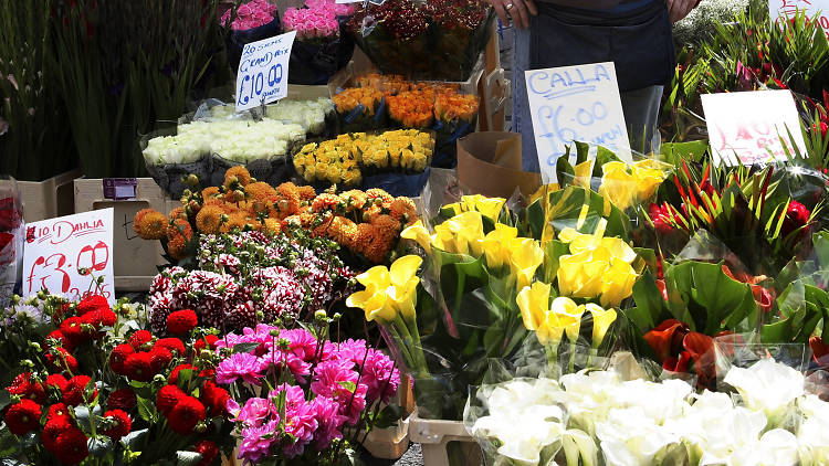 Fill your arms with flowers from Columbia Road Flower Market