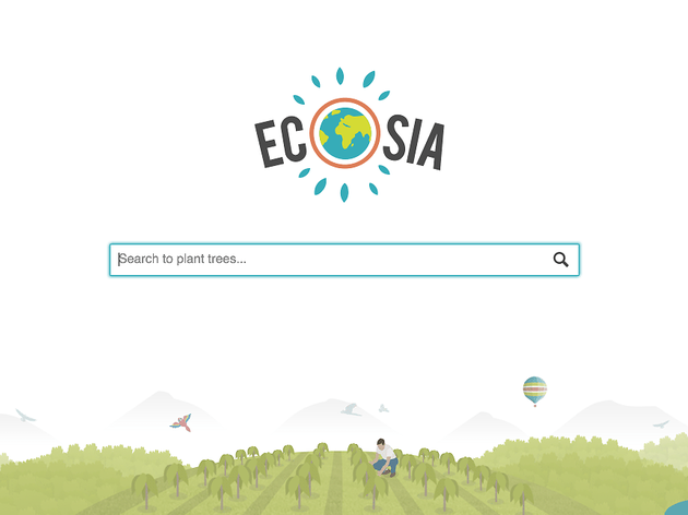 Ecosia home page Ecosia home page