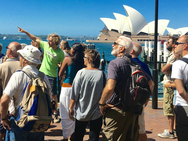 I'm Free Walking Tours People on a free walking tour in Circular Quay