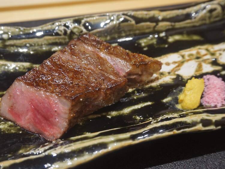 Grilled Wagyu at Ginza Tenkuni