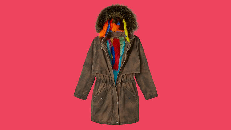 Fur-lined army coat from Rebecca Minkoff