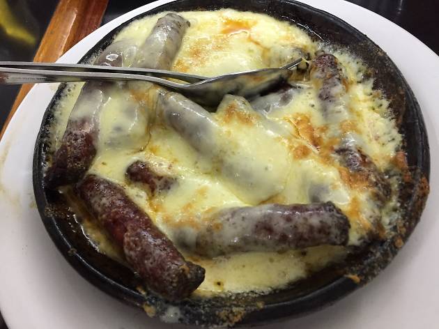 Queso fundido Queso fundido con chistorra