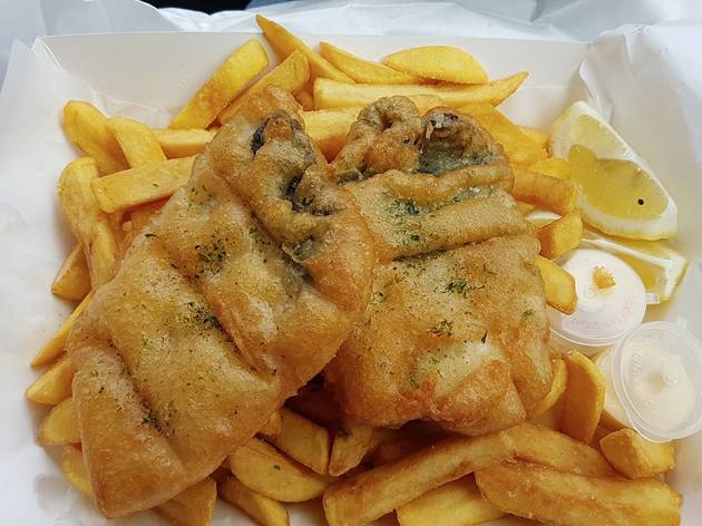 Fish and chips at Ebi Fish and chips at Ebi