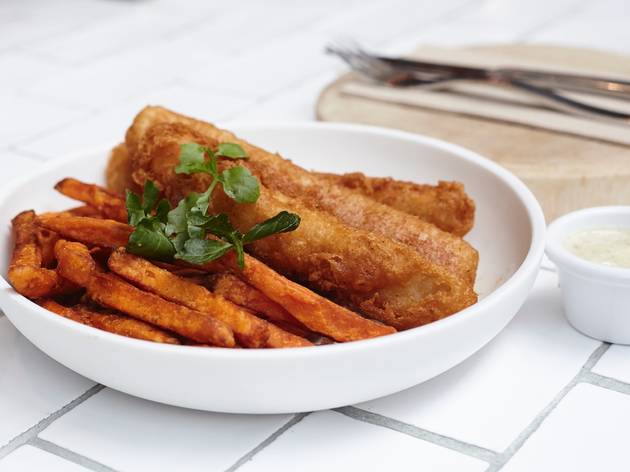 Fish and chips at Fish and Co Fish and chips at Fish and Co