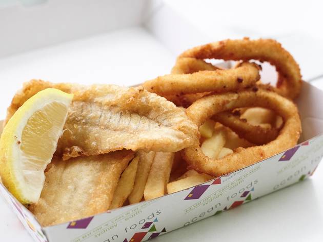 Fish and chips at Ocean Foods Fish and chips at Ocean Foods