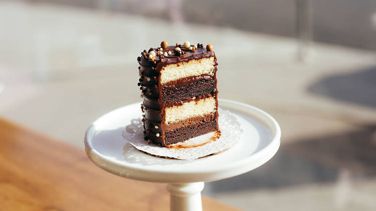 Chocolate Malt Cake: Elizabeth Belkind at Cake Monkey Bakery