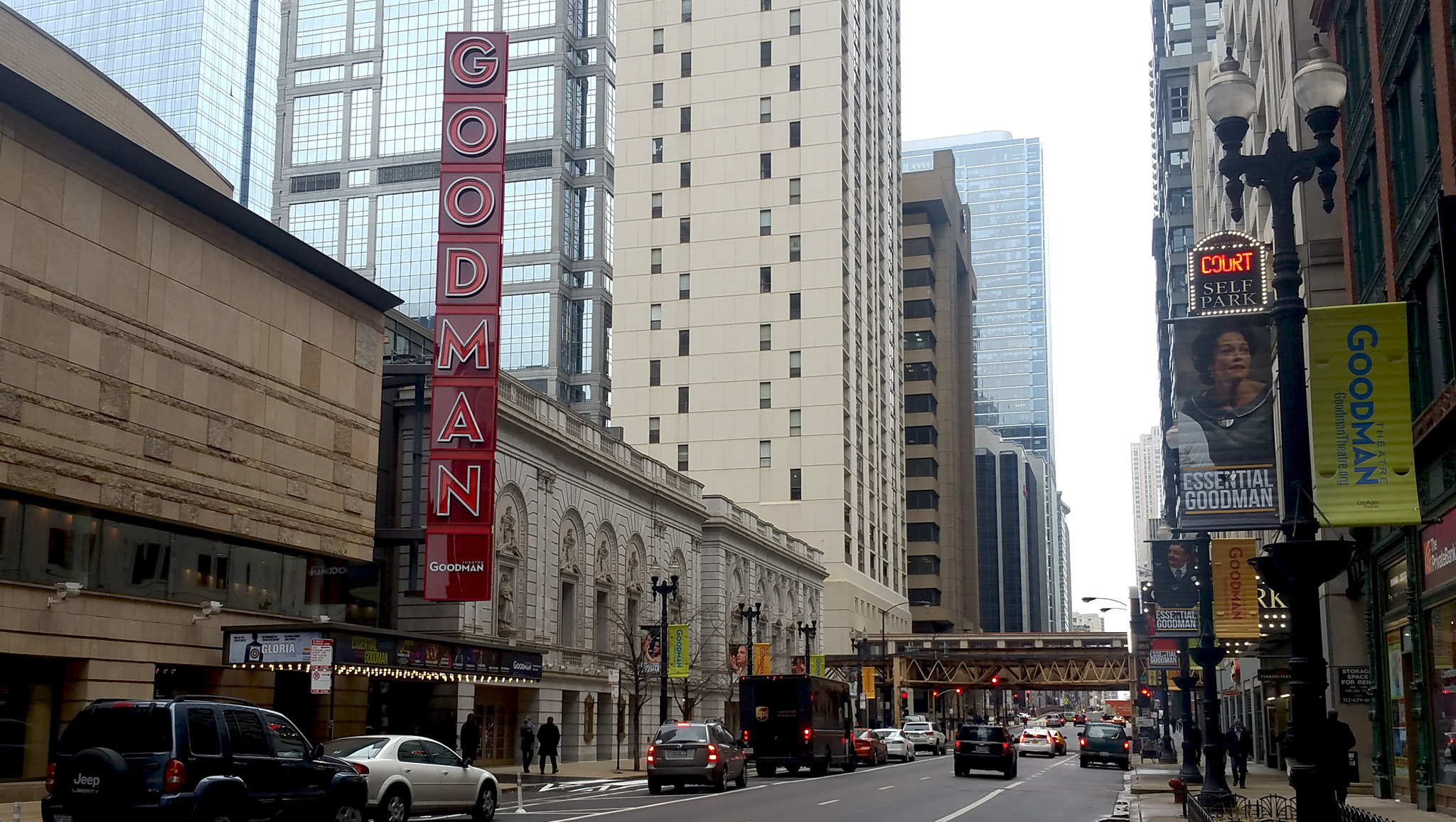 Goodman Theatre will light up its new marquee on Thursday