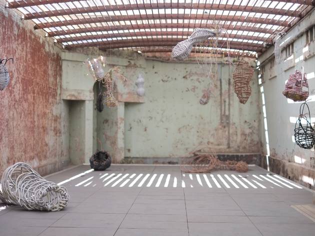The Lock-Up 2014 interior installation view in courtyard feat Cherie Johnson 2014 Within installation as part of the exhibition Ash Island and its Transformations courtesy The Lock Up 2017 The Lock-Up 2014 interior installation view in courtyard feat Cherie Johnson 2014 Within installation as part of the exhibition Ash Island and its Transformations courtesy The Lock Up 2017