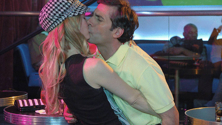 Anger after presenter kisses woman's breasts on live TV