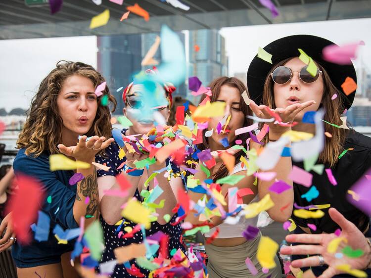 Guests with confetti at Sydney TOBA 2017