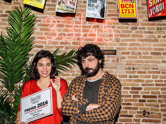 Maria Arnal i Marcel Bagés, al recollir el premi Time Out 2016