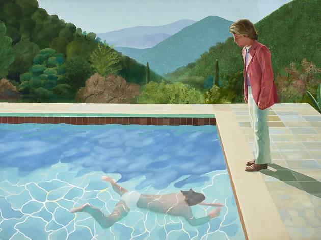 "PORTRAIT OF AN ARTIST (POOL WITH TWO FIGURES)" 1972ACRYLIC ON CANVAS84 X 120"© DAVID HOCKNEY PHOTO CREDIT: ART GALLERY OF NEW SOUTH WALES/JENNI CARTER "PORTRAIT OF AN ARTIST (POOL WITH TWO FIGURES)" 1972ACRYLIC ON CANVAS84 X 120"© DAVID HOCKNEYPHOTO CREDIT: ART GALLERY OF NEW SOUTH WALES/JENNI CARTER