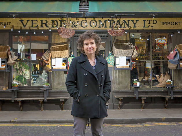 Jeanette Winterson outside Verde & Co Jeanette Winterson outside Verde & Co